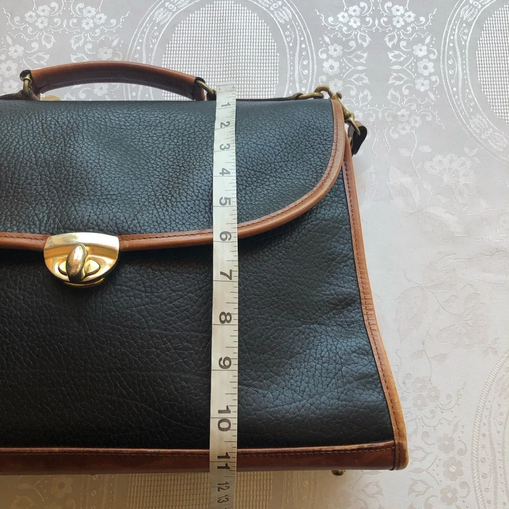 Jack George’s Vintage Briefcase Black Leather Satchel Messenger Business Bag